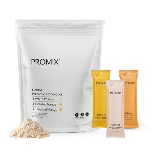 [BRSRA2YNOYHRYCDZ] ProMix Nutrition Debloat Prebiotics and Probiotics - Digestive Health, Nausea Relief, Gut Repair, and Bloating Relief for Women and Men - Variety Pack - 12 Servings (Pack of 12)