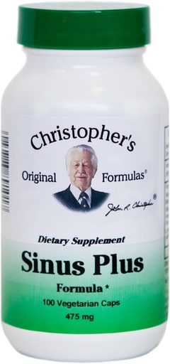 [BRSWIYQTPJ7RWYIV] Christopher's Original Formulas Sinus Plus, Sinus Support Capsules, Whole Herb Synergistic Blend, 100 Count