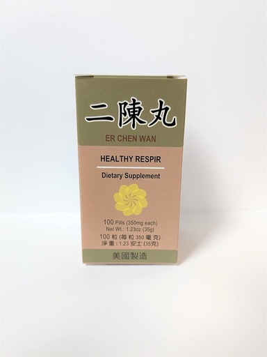 [BRSWICA2CAHGGELU] Lao Wei Healthy Respir - Er Chen Wan Herbal Supplement Helps for Bronchial Function, Respiratory System 350mg 100 Pills Made in USA