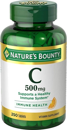 [BRSRMHY7BF5QGCTB] Nature's Bounty Pure Vitamin C 500 mg Tablets 250 Tablets (Pack of 9)