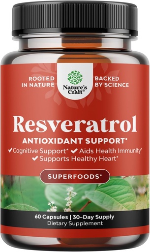 [BRSWYZ35CIARYCD6] Youthful Trans Resveratrol Supplement - Resveratrol Capsules with AMPK Activator for Cellular Health & Vitality - AMPK Metabolic Activator for Metabolism Boost & Cellular Efficiency - 60 Count
