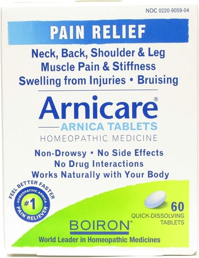 [BRSWIZYQCAFB2234] Boiron Arnicacare Arnica Tablets 60 ea (Pack of 3)