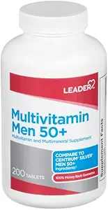 [BRSROGD6AANWG3DX] Leader Men's 50+ Multivitamin Tablets 200 Ct. Daily Wellness for Men Over 50