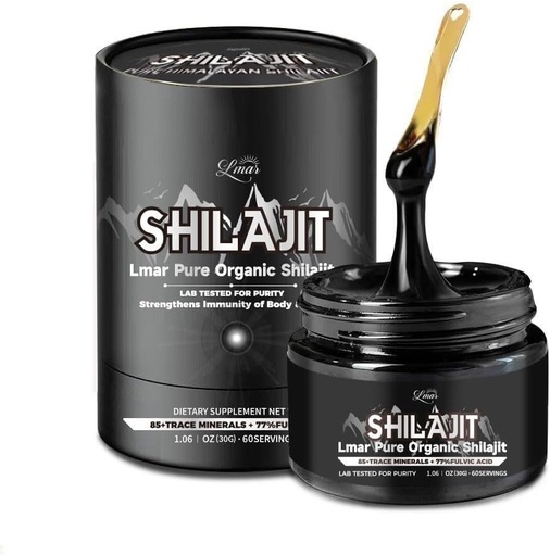 [BRSRAZACB4JQ4HLB] Lmar Pure Organic Himalayan Shilajit Resin | 100% Natural 75 Serving Food Supplements Shilajit for Men & Women | Lab Tested Rich in 85+ Trace Minerals & Over 77% Fulvic Acid