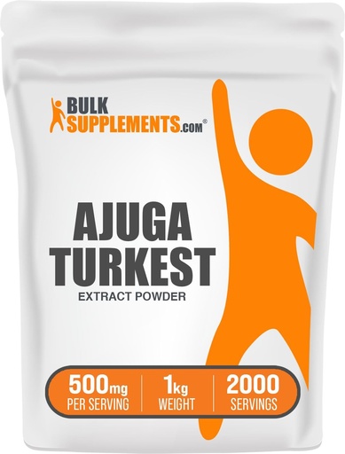 [BRSWGZTRDF7GOG3X] BulkSupplements.com Ajuga Turkest 추출 분말 - 초본 보충, Ajuga 분말 - Vegan & 글루텐 무료, 500mg 서빙 당, 1kg (2.2 파운드) (팩 1)