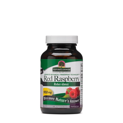 [BRSWIYQPPMHQOHTE] Nature's Answer Red Raspberry Leaf | Dietary Supplement | Promotes Digestive Health | Non-GMO, Vegan & Kosher Certified | Vegetarian Capsules 90ct