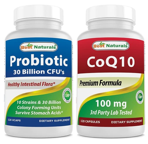 [BRSRMBAEDIOR4FI3] Best Naturals Probiotic 10 Strains & 30 Billion CFU & COQ10 100 mg