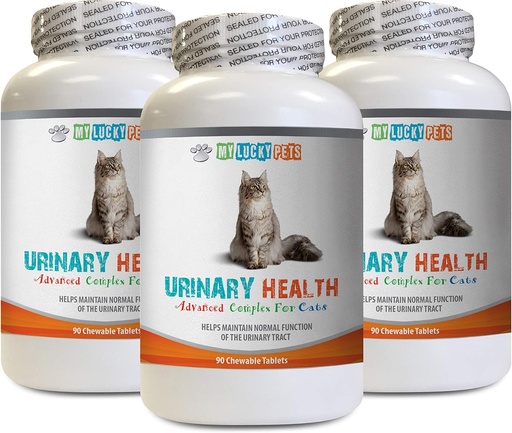 [BRSWGAQLPIMQYYL7] cat Urine Infection - CAT Urinary Health Formula - Support Bladder Health - Natural Complex - Cranberry Supplement for Cats - 3 Bottle (270 Treats)