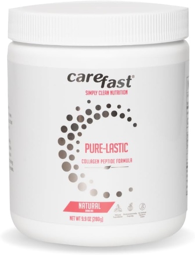 [BRSWGEDYOQNAMHQY] Pure-LASTIC Collagen Peptides, Grass Pasture Raised Nutritional Drink Mix Paleo Friendly, Hydrolyzed Collagen Powder for Skin, Hair and Nail Growth Support 9.9 Ounces (280 g)