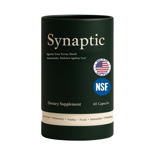 [BRSRA2YHAAAR6FDJ] Synaptic Lion’s Mane Mushroom Supplement – Immune Support, Brain Fog Relief, Anti Aging, Calm Focus & Cellular Longevity–Reishi, Shiitake, Maitake–All-Natural Nootropic – Non-GMO, Vegan, Gluten-Free