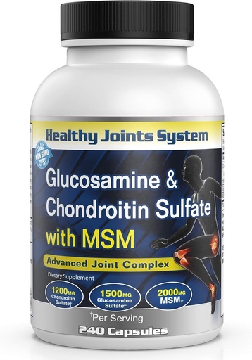 [BRSWIGIMC55AGH3A] Advanced Mobility & Flexibility Support Formula with Glucosamine, Chondroitin & MSM – 240 Capsules for Active Lifestyles & Daily Wellness