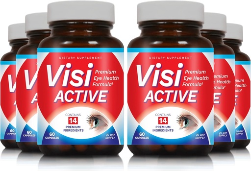 [BRSRAGA3BAFGCCI3] Vision Support Supplement - Eye Health Formula with L-Tartrate, Resveratrol, Blueberry Extract, Vitamins A, C, D & 11 Ingredients for Vision Support - 60 Capsules/Bottle - 6 Pack