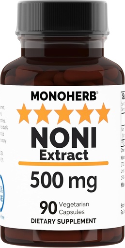 [BRSRAZQ3OABGYEQ2] NONI Extract 500 mg - 90 Veg Capsules - Morinda Citrifolia - 90 Servings