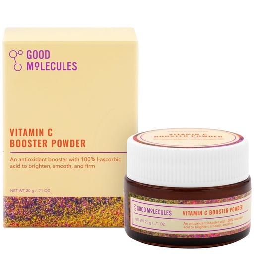 [BRSW2YILBUBG2FY2] Good Molecules Vitamin C Booster Powder - 100% L-Ascorbic Acid for Collagen Production - Vitamin C Powdered Face Serum Booster for Anti Aging, Skin Care