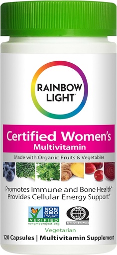 [BRSWIHAHDENBK2DM] Rainbow Light Certified Womens Multivitamin, Multivitamin Supplement, 120 Caps (Pack May Vary)