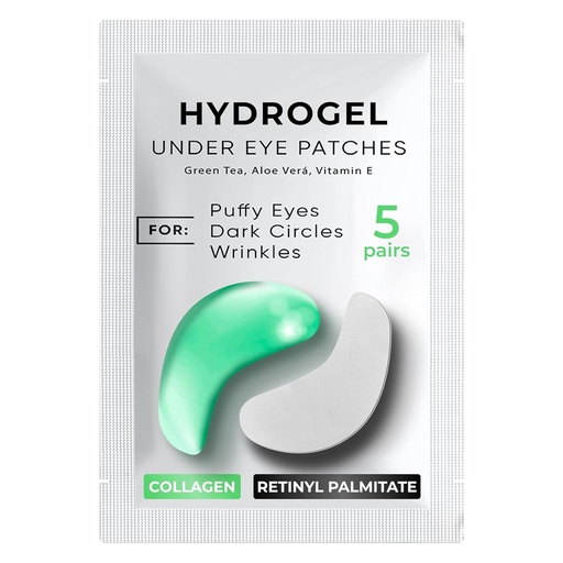[BRSROBD3OQBBOFI2] Under Eye Patches for Dark Circles, Puffiness 5 PAIRS - Dark Circles Under Eye Treatment - Under Eye Mask Gel - Under Eye Gel Patches for Puffy Eyes - Green Tea, Collagen Eye Patches - Under Eye Pads