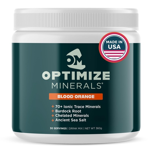 [BRSRAYI7A4NAGEIY] Optimize Minerals Multi Mineral - New Look Same Daily Formula - Magnesium, Electrolytes & Trace Mineral Supplement Powder - Gluten Free Vitamins Drink for Optimal Wellness - Blood Orange, 30 Servings