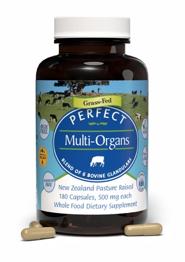 [BRSRMYIZDINA23LZ] Perfect Supplements - Perfect Multi-Organs – A Blend of 6 Synergistic Glandulars – 100% Freeze Dried & Hormone Free – New Zealand Pasture Raised Whole Food Capsules