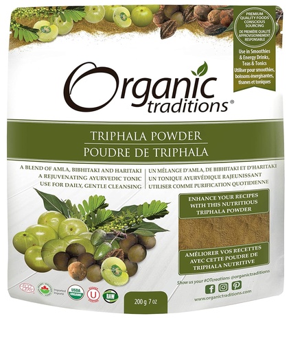 [BRSWGYY7CAORYADU] Organic Traditions Organic Powder, Triphala, 7 Ounce