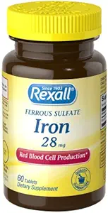 [BRSWI2QIA4HWMG34] Rexall Ferrous Sulfate Iron 28 Mg - Tablets, 60 Ct