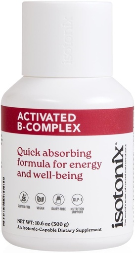 [BRSWGH3ROR7RMCTU] Complexe Isotonix activé B – supplément de vitamine Vegan B pour l'énergie, le soulagement du stress et la santé du système nerveux – Formule isotonique potable – 90 portions