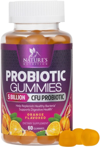 [BRSW2H3QOV4GGET3] Probiotics for Digestive Health Gummies - 6 Unique Strains for Daily Immune Support & Gut Health, Supports Constipation, Gas & Bloating - Best Probiotic Supplement Gummy for Women & Men - 60 Gummies