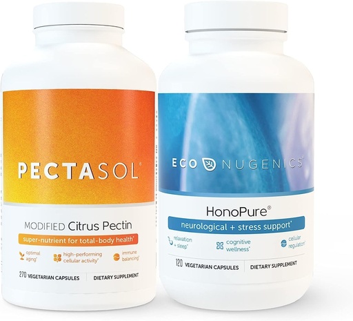 [BRSWYAIKOB5AIG3P] EcoNugenics Ultimate Cellular Health & Immune Support Pack | HonoPure - Magnolia Bark Extract, 120 kapsulak | PectaSol-C Modified Citrus Pectin, 270 kapsulak Bundle