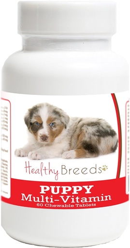 [BRSWGFA3AFYRQHLK] Healthy Breeds Australian Shepherd Puppy Dog Multivitamin Tablet 60 Count