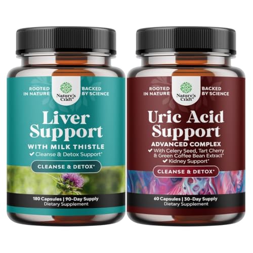 [BRSRAZIECENRGFDP] Bundle of Liver Cleanse Detox & Repair - Milk Thistle Dandelion Root Choline Beetroot & Artichoke Extract & Green Coffee Bean Extract for Uric Acid Cleanse & Detox - Turmeric Tart Cherry & Celery Seed