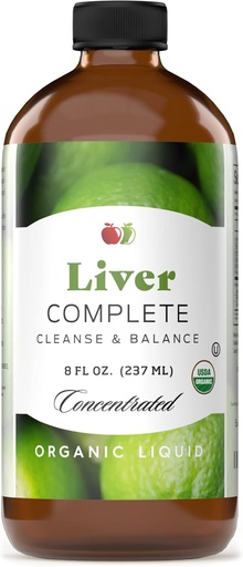 [BRSWIGA7OAARU2TU] Liver Complete 8oz Organic Liquid Concentrate - Liver Cleanse & Digestive Bitters Vinegar Supplement