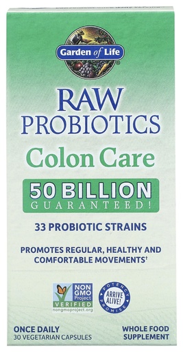 [BRSWIGT5BJ6QIDDO] GARDEN OF LIFE Raw Colon Care Probiotics 30 Count, 30 CT