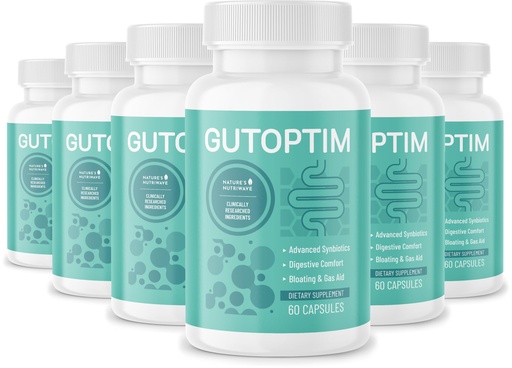 [BRSRAFQ6PIDQOHTD] GutOptim Probiotic & Prebiotic Capsules | Pre and Probiotics for Synbiotic Gut Health & Bloating Relief for Women & Men | Enzyme with Probiotics for Digestive Health | Non-GMO, 60 Ct, 6 Month Supply