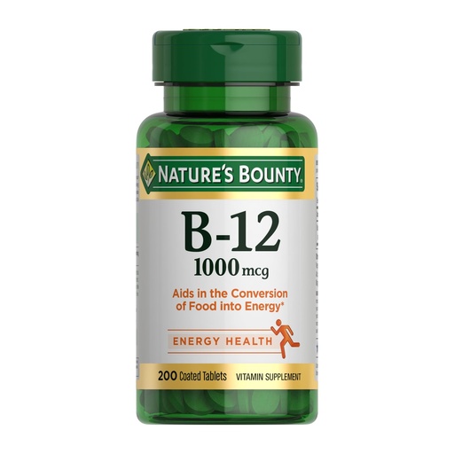 [BRSWIFQQCAOAKCY7] Nature's Bounty Vitamin B12 1000 mcg Supplements, Supports Energy Metabolism, 200 Ct
