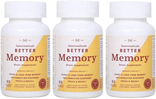 [BRSWGHQOAQHBYF3F] Better Memory - Theracurmin Curcumin 90 mg - Klinik olarak Proven Dose, Focus, Recall, Memory, and Mood* - High Abxia Turmeric Extract* (3 Şişeler)