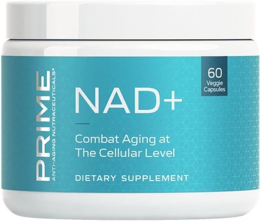 [BRSROAQ3CAMA4235] PRIME NAD+ Supplement met Nicotinamide Riboside & Pterostilbene - Advanced Anti-Aging Formula, Ondersteunt Cellular Health, Cognitive Function & Energy Production, Non-GMO, Gluten-Free, 30 Servers