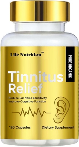 [BRSRAHDYPN7B6FLJ] Life Nutrition 1200MG Tinnitus Relief for Ringing Ears,OTC Flavonoid Ear Health Vitamins,Bioflavonoids & Vitamin C,120 Caplets