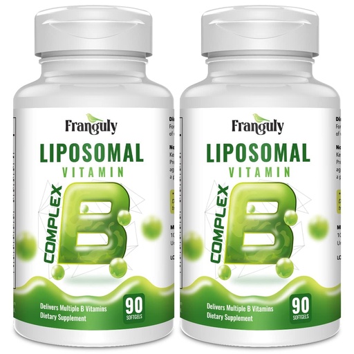 [BRSRMGITAEMQGHTD] Liposomal B Complex for High Absorption Methylated B12,L-Methyfolate(5-MTHF ),Full Active B Vitamins with Choline Inositol-Energy, Metabolism,Brain & Heart Support，Vegan, Non-GMO,3 Month Supply