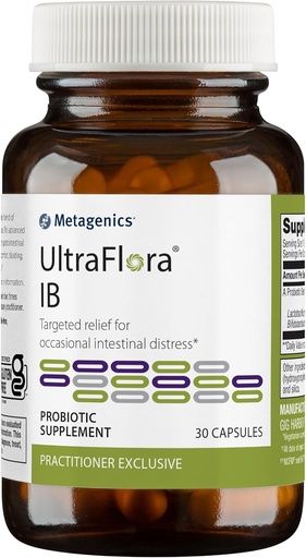 [BRSROHD5B4BGG2DH] Metagenics UltraFlora IB - Relief for Occasional Intestinal Distress* - Probiotics for Digestive Health* - Anti-Bloat for Men & Women* - 60 Billion CFU - Non-GMO, Gluten-Free, Vegetarian - 30 Capsules