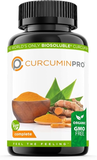 [BRSW2BT5BUCRAEQZ] CurcuminPro Complete Vegan  & BioSoluble Brown Rice Protein &quot; Organic Turmeric Curcumin supplement | Plant-Based Formula for Daily Wellness | 60 count