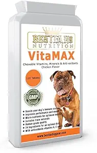 [BRSWECQ3BEFGEGY7] Bestia K9 Nutrition VitaMAX chewable Dog Multi-Vitamin and Trace Minerals. Premium Quality Dog Supplements. Made in Europe.
