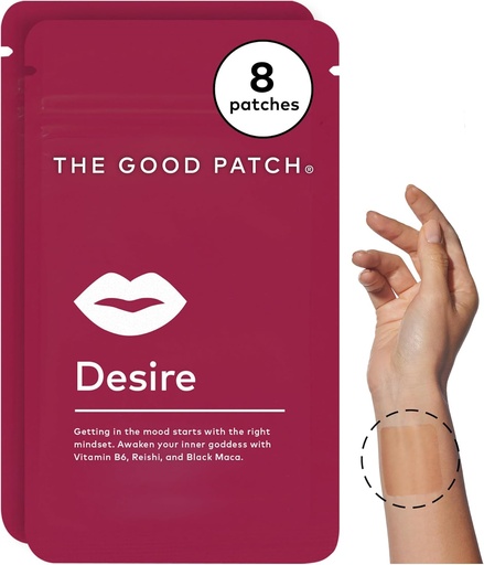 [BRSW2CA7OUGQMEYZ] The Good Patch Desire Sexual Wellness Patches, Get in the Mood, Natural with Vitamin B6, Reishi, Black Maca, Plant Powered Wearable Wellness, Botanical and Vitamin (8 Total Patches)