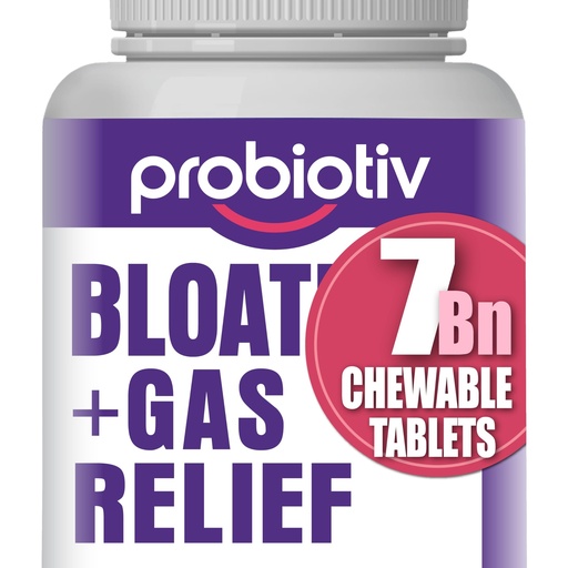 [BRSRAZAYDEOWKD3Z] Gas & Bloating Support for Women and Men 7 Billion CFU – Chewable Probiotics & Lactobacillus Reuteri, Daily Digestive Enzymes for Occasional Bloating, Gut Comfort & Digestive Health