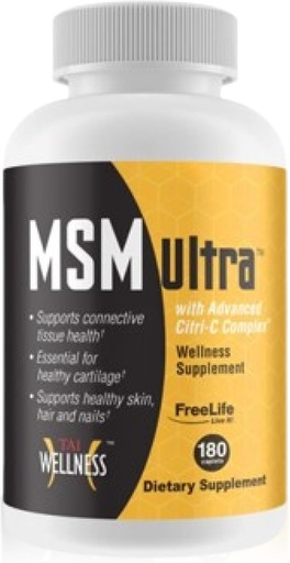 [BRSRMFA5BMJQ23YZ] Youngevity Freelife MSM Ultra | 3,000 mg MSM + Proprietary Citri-C Complex Blend + Vitamin C | Ultimate Methylsulfonylmethane Supplement | Bone & Joint Support | 180 Count