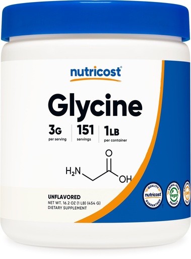 [BRSW2FDROAFAIAIV] Nutricost Glycine Powder 1lb - Non-GMO, Gluten Free