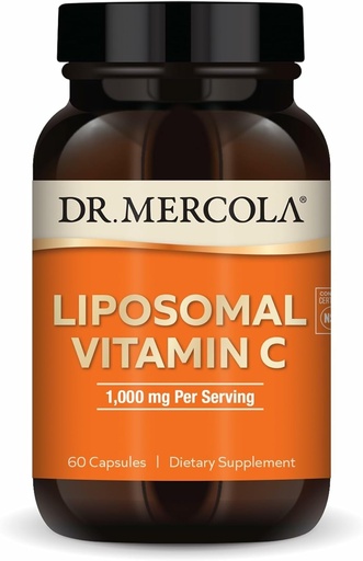 [BRSWKYQGCUOGIADG] Dr. Mercola Liposmalamina C - Cor, Ull i Imfune Implementació - Proporciona 1000 mg de biovenible C - No-GMO, Guten-Free & Soy-Free - 60 Capules (30 Servicions)