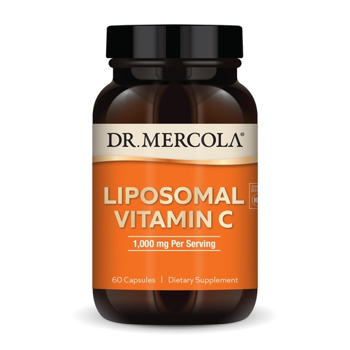 [BRSWKYQGCUOGIADG] Dr. Mercola Liposomal Vitamin C - Brain, Heart, Eye & Immune Support - Provides 1,000 mg of Bioavailable Vitamin C - Non-GMO, Gluten-Free & Soy-Free - 60 Capsules (30 Servings)