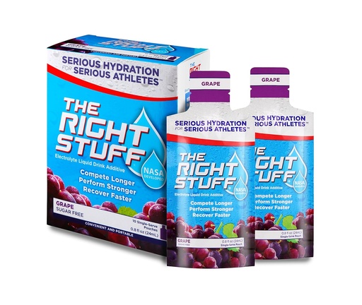 [BRSWGELQA4MWKALU] The Right Stuff Electrolyte Drink Concentrate - 10 Pouch Box - Grape