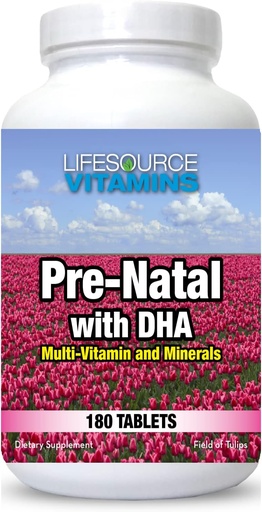[BRSWGFQ3OIFGMGYZ] LifeSource Vitamini pred-natal multi-vitamini in minerali z DHA - mama in otrok zdravje - 180 tablet