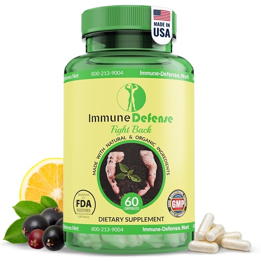[BRSROBIDBUIAKCDD] Immune Support Supplement - Natural & Organic Immune Boosters for Adults - Immunity Support with Vitamin C & Vitamin D, Garlic, Ginger, Lemon, Elderberry, Selenium & Zinc - 60 Capsules
