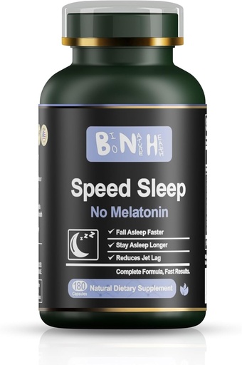[BRSREZD2CANRG3LX] BNH Speed Sleep - Melatonin Free Formula - Ancient Chinese Remedy - 15 Herbs - Fall & Stay Asleep Faster - Wake Refreshed & Energized - No Groggy Feeling - Relax - Calms Mind- Drug Free - 180 Count
